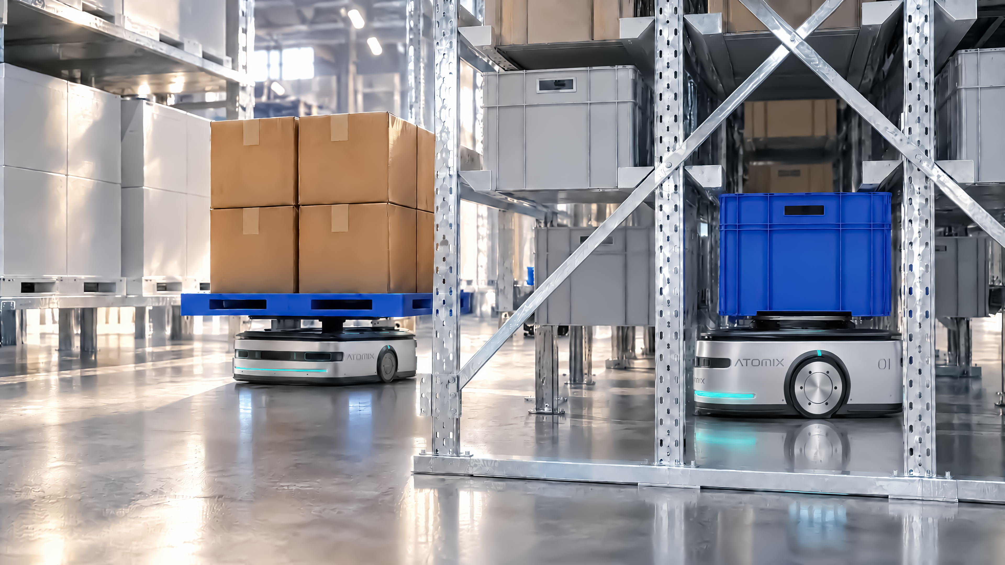 ATOMIX high-density flexible warehouse automation system solution